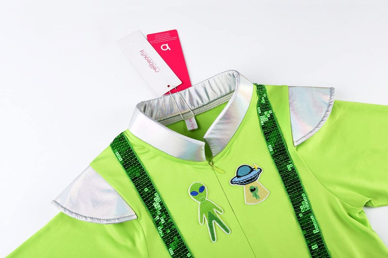 ReliBeauty زي ReliBeauty Alien التنكري للأطفال الأولاد والبنات أزياء الهالوين للأطفال الصغار 6-7/130 - Image 3